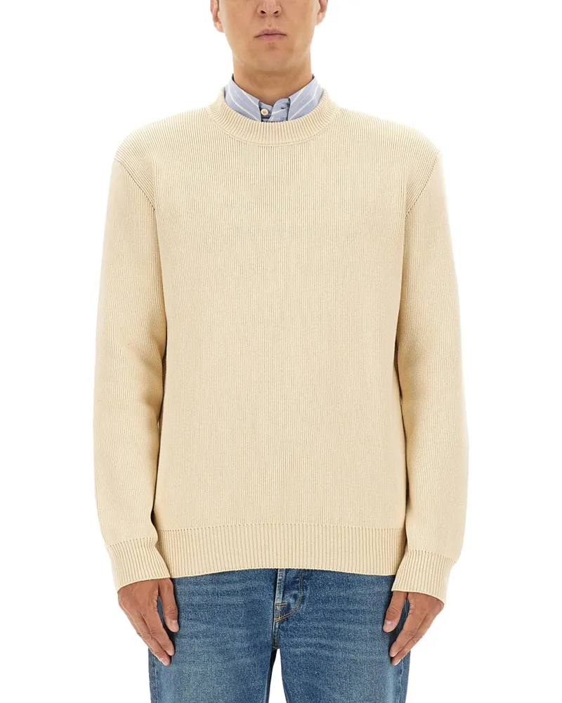 Golden Goose Golden Gans Trikot mit Logo Ivory