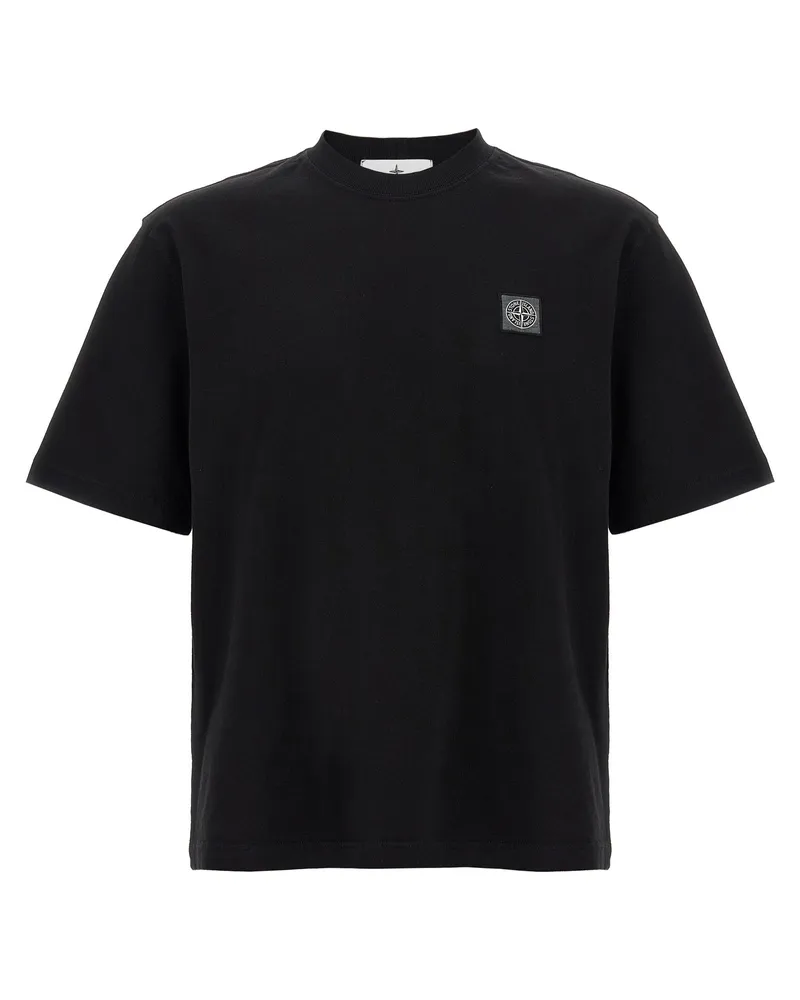 Stone Island Logo Patch T -Shirt Black