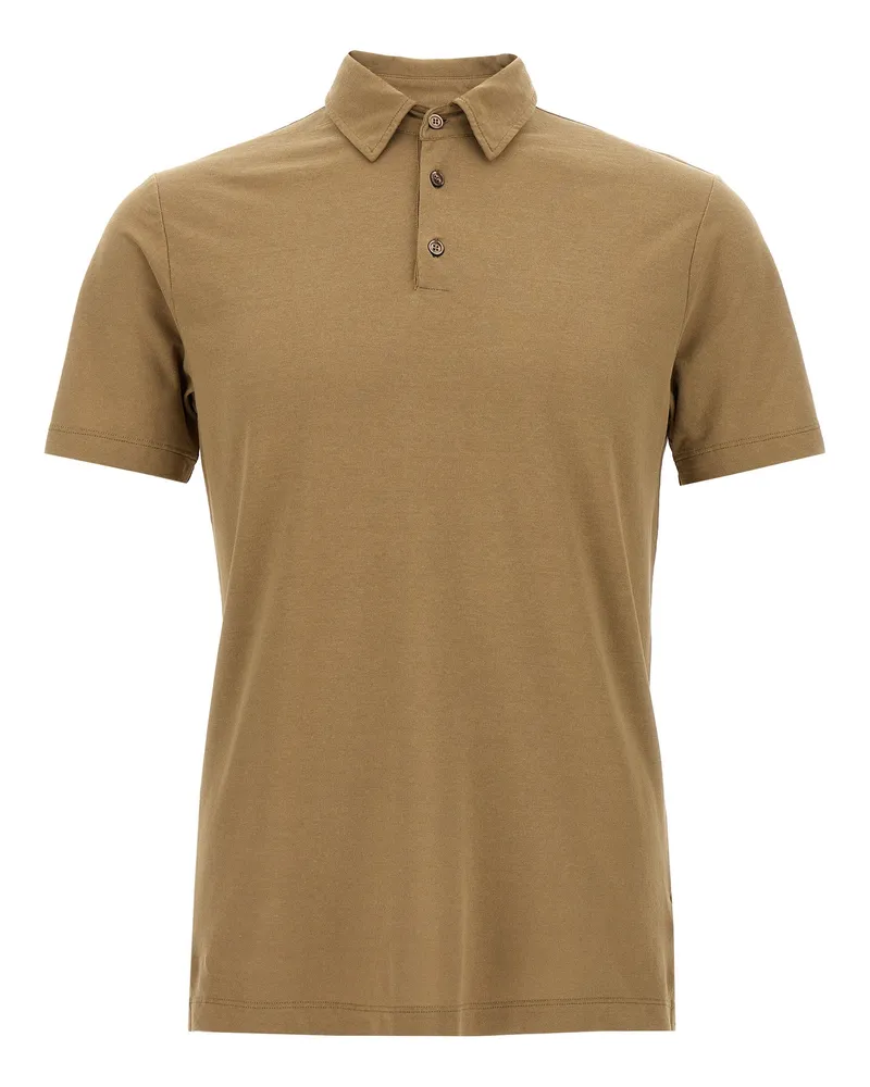 Zanone Ice Cotton' Polo -Hemd Brown