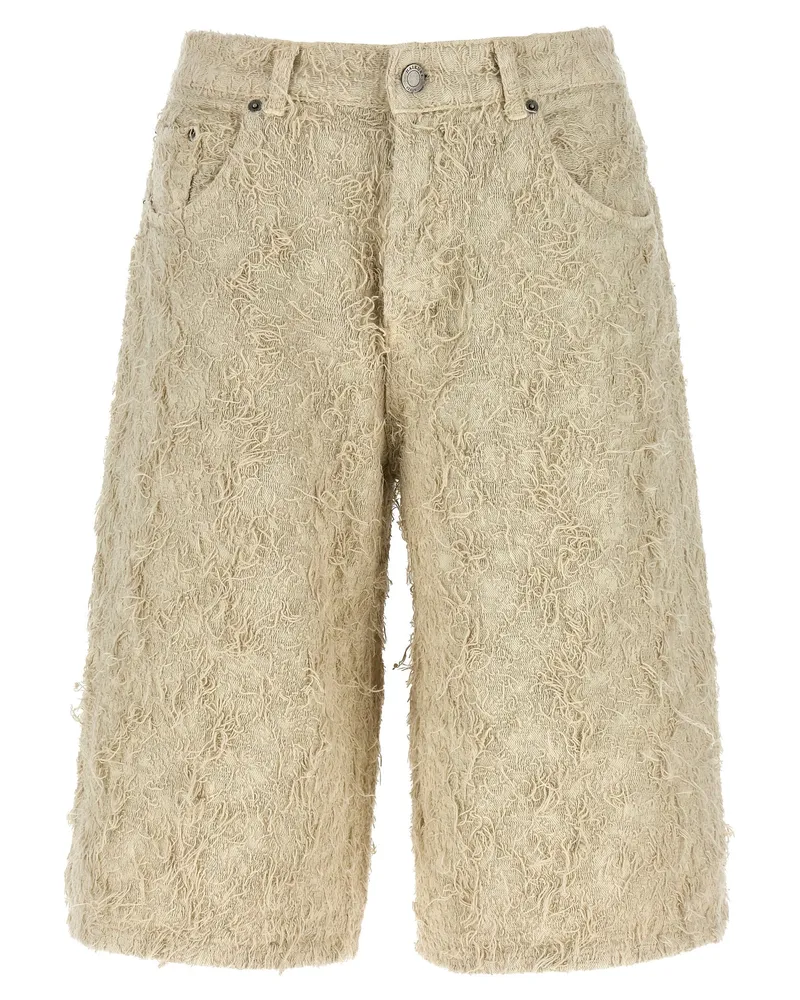 Haikure Becky Fur Denim' Jeans Beige