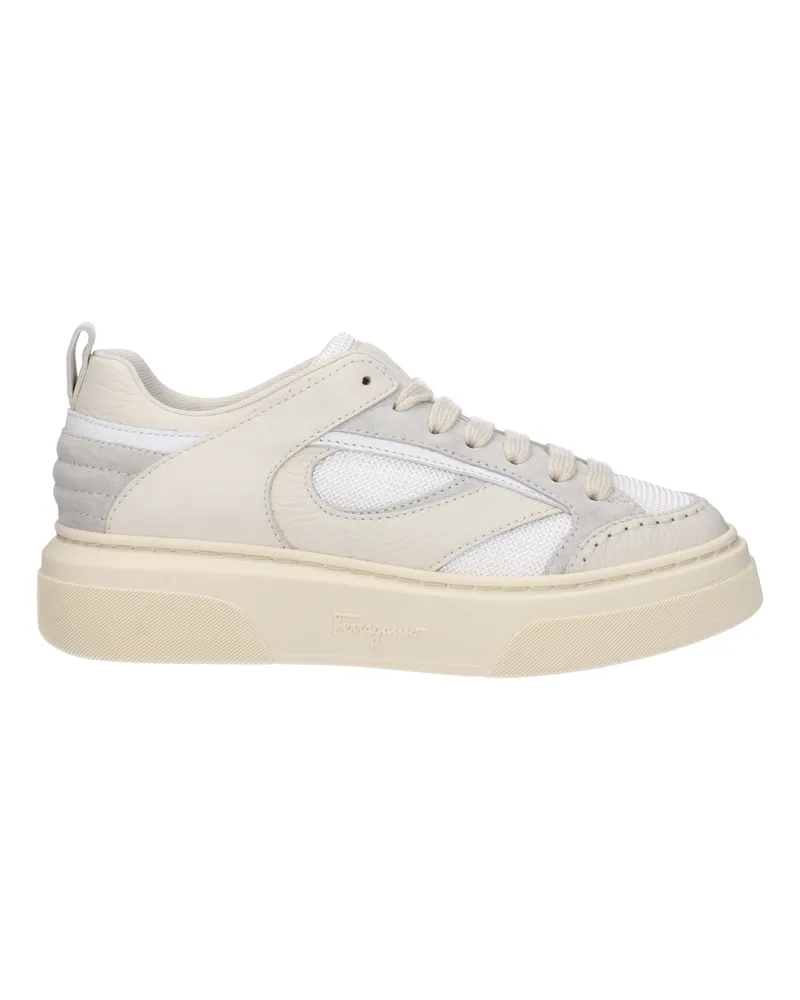 Ferragamo Sneakers Cassina Womens Leder beige/mascarpone -