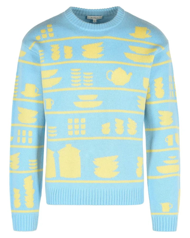 J.W.Anderson JW Anderson Hellblauer Wollpullover Light