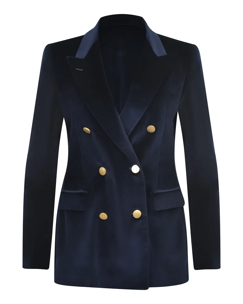 Tagliatore Double Breasted Jacket  "J Parigi" in Baumwollmischung Blue