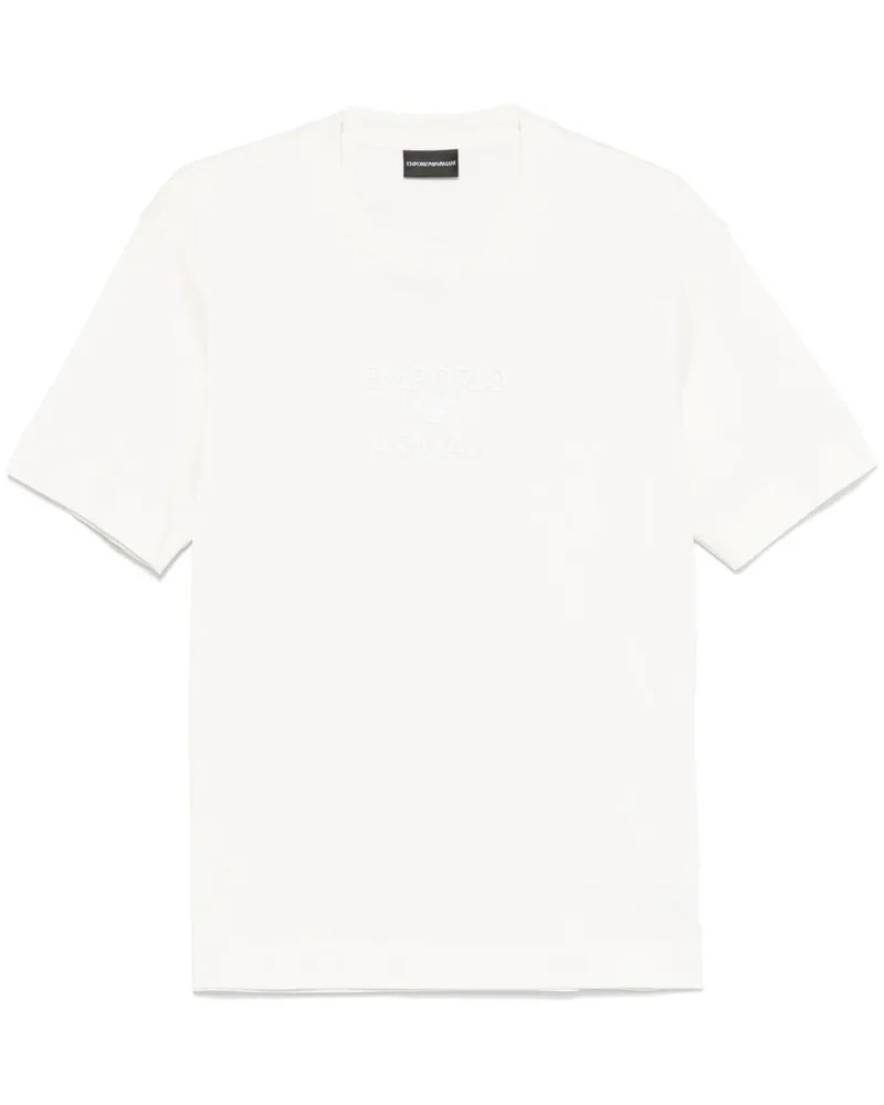 Emporio Armani Logo Baumwoll -T -Shirt White