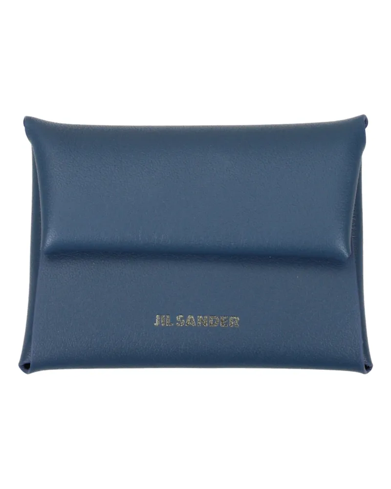 Jil Sander Folded Wallet Damen Blau/Ocean Leder -