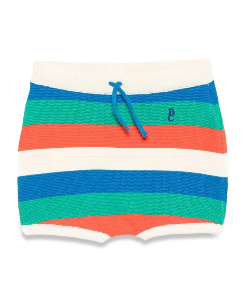 BOBO CHOSES Bobo wählte gestreifte gestrickte Shorts White