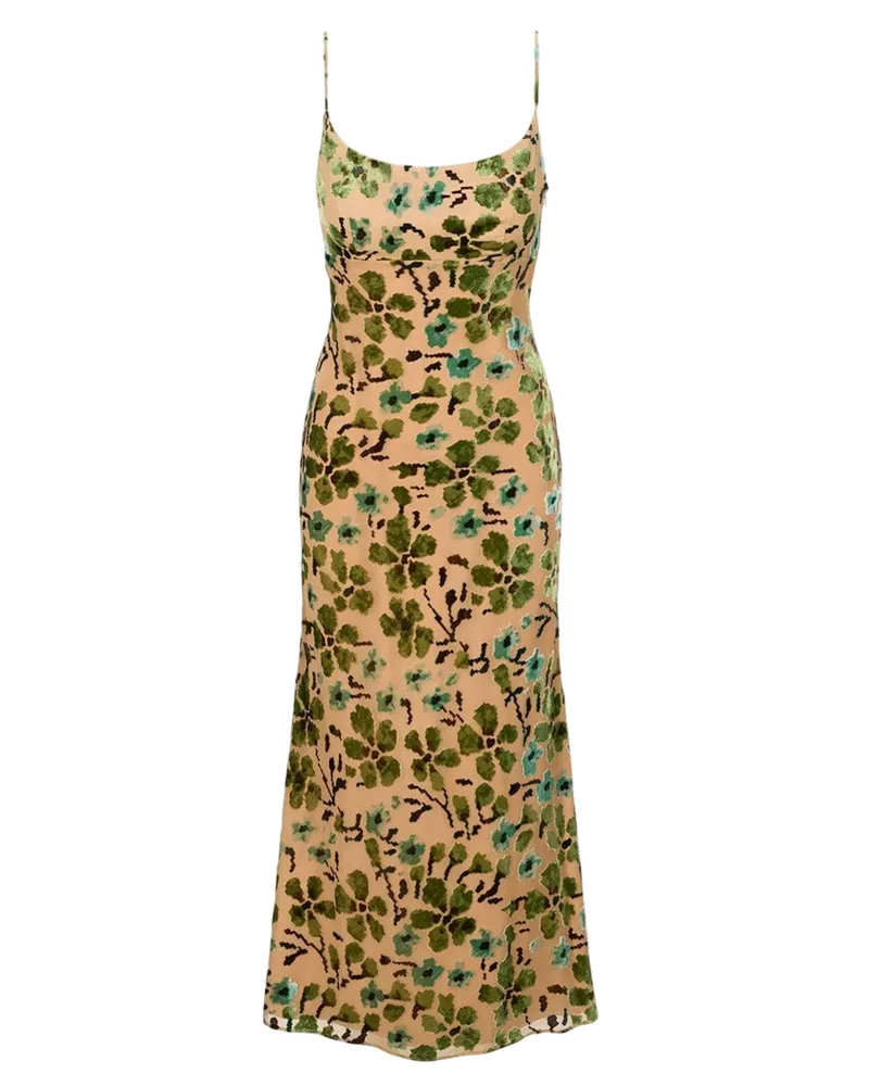 STAUD Dianna Dress Moos Blumen Wandteppiche Msft