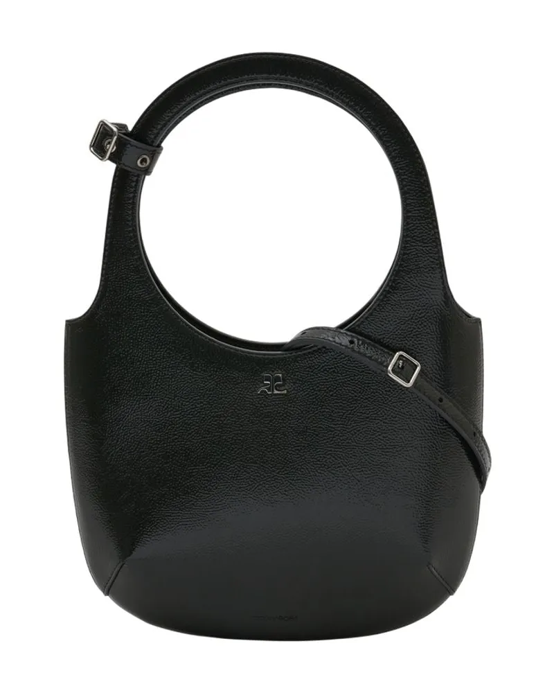 Courrèges Heilige Handtasche  Leder Schwarz Schwarz