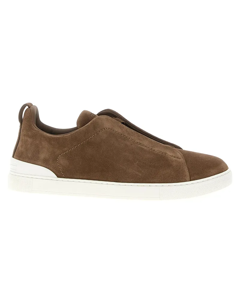 Ermenegildo Zegna Triple Stitch' Sneakers Beige
