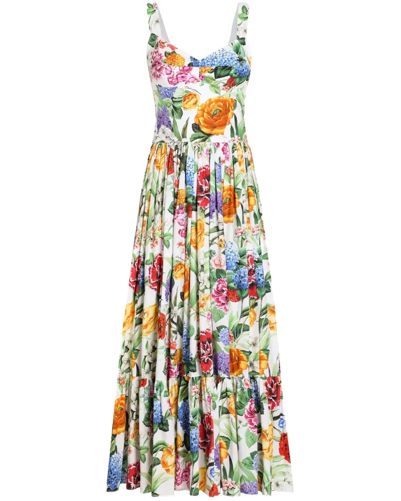 Dolce & Gabbana Floral Midi Kleid Ha5ku