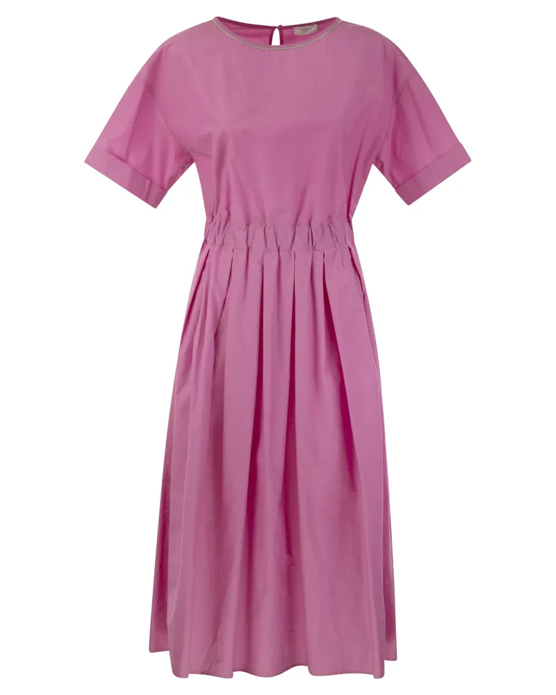 Peserico Baumwollmischkleid mit leichtem Stich Fuchsia
