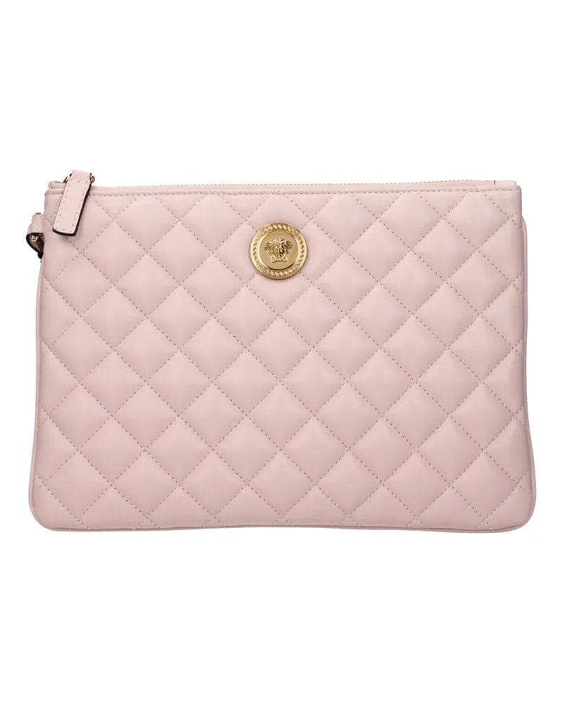 Versace Damens Rosa Leder-Clutch/Rosa Leder -