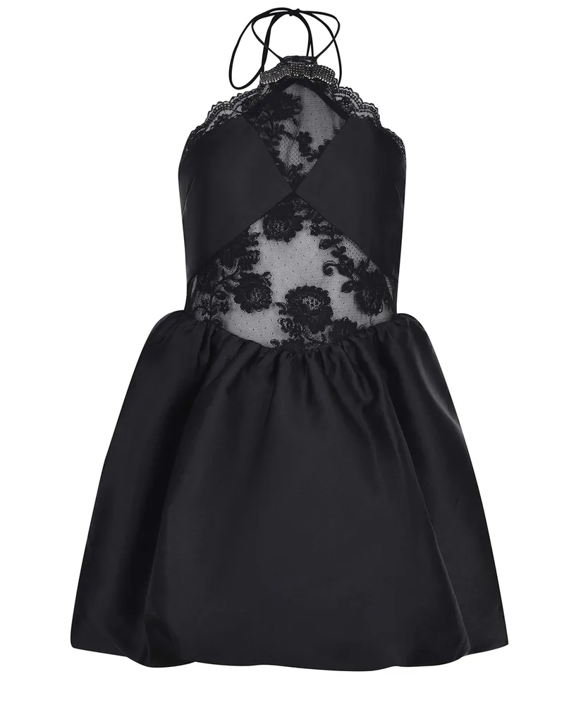 Self-Portrait Selbstporträtkleid aus Polyester Black
