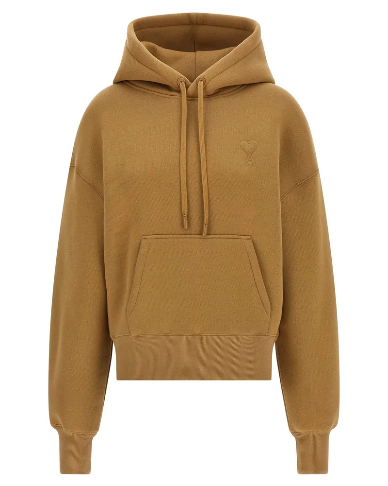 AMI Paris Ami de Coeur' Hoodie Beige