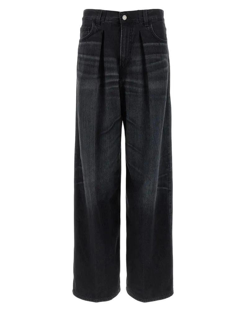 Haikure Candy Black Tencel" Weitbeinjeans Black