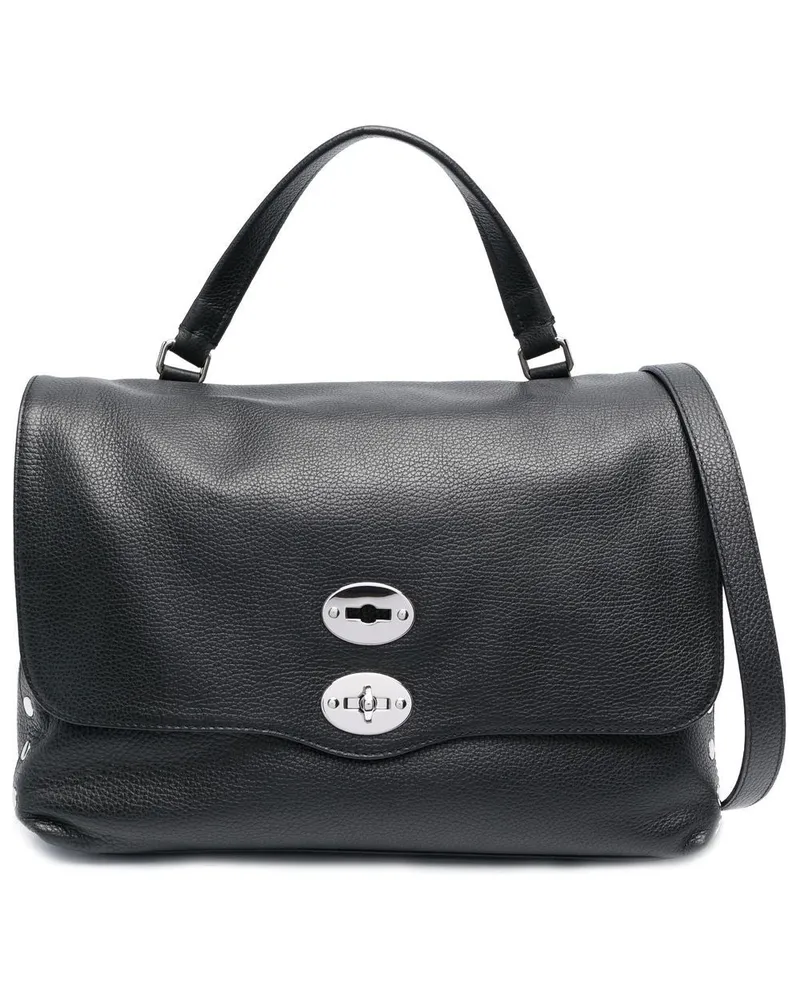 Zanellato Postina Daily Medium Lederhandtasche Black