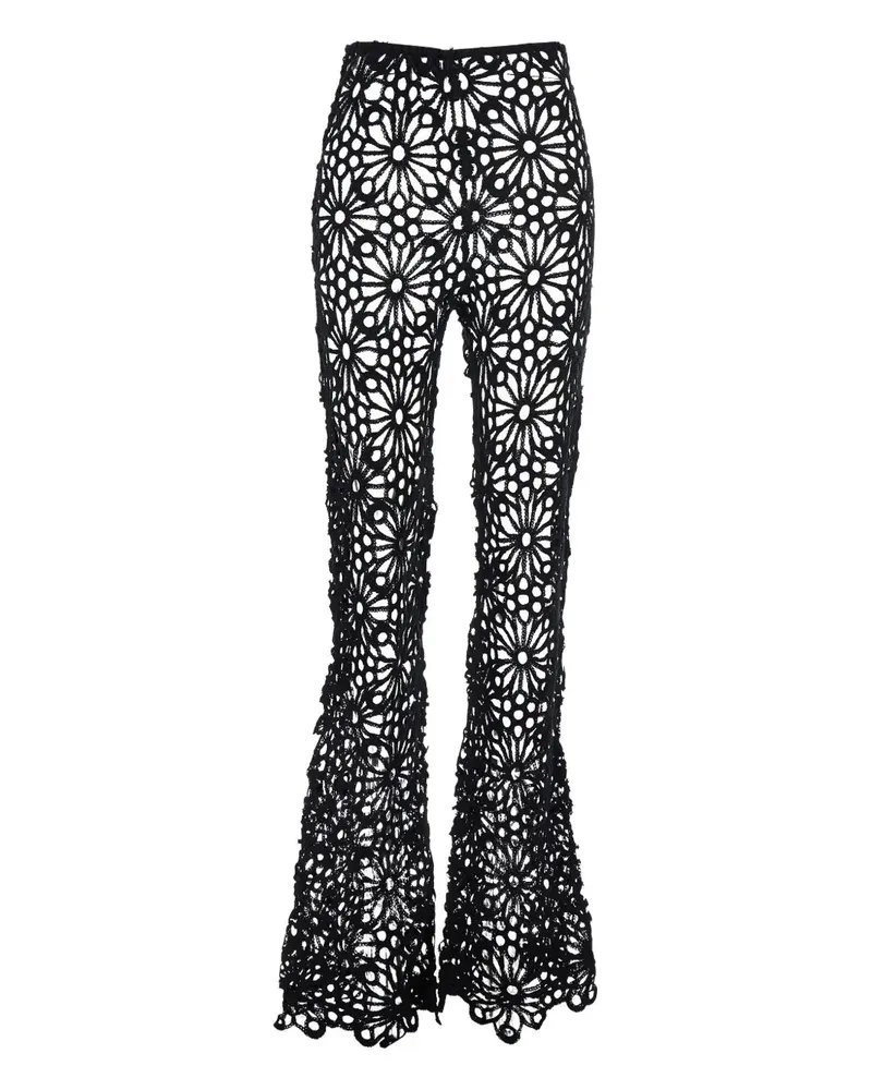 Norma Kamali Häkelhose Black