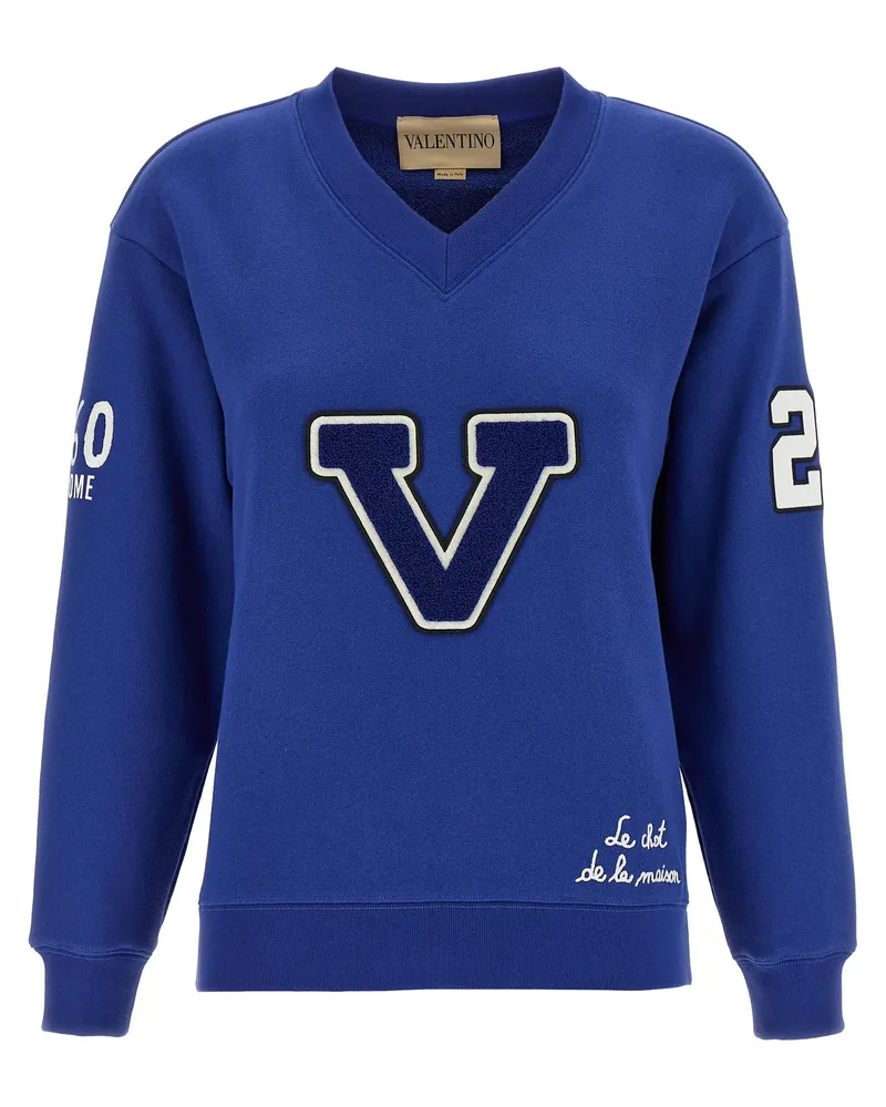 Valentino Garavani Valentino Garavani 'Chat de la Maison' Sweatshirt Blue