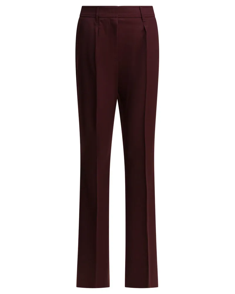 Max Mara Wollhose Red