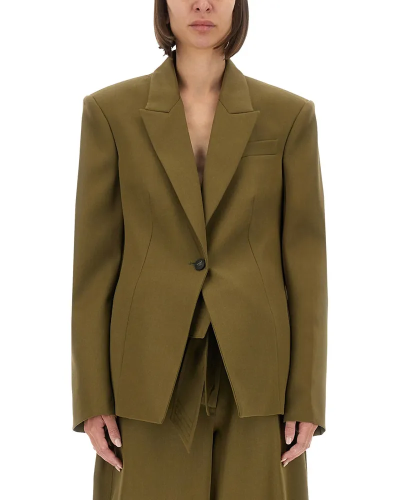 ATTICO Die Attico Gabardine Jacke Green
