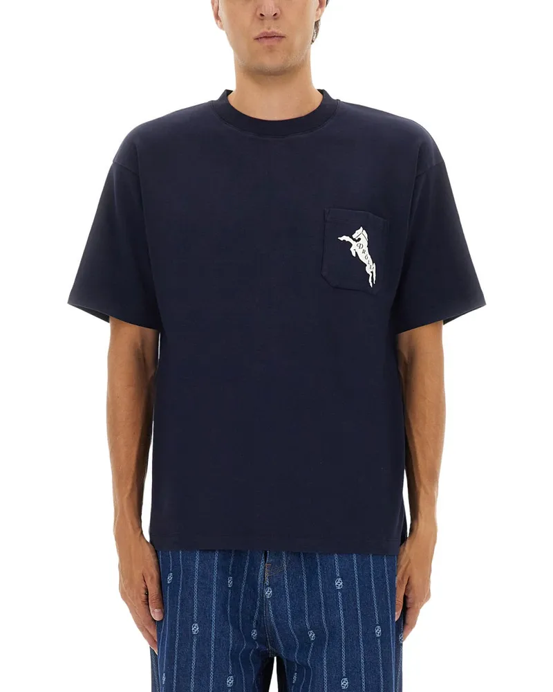 Drôle de Monsieur T -Shirt "Le Emblème Chevaux Blue