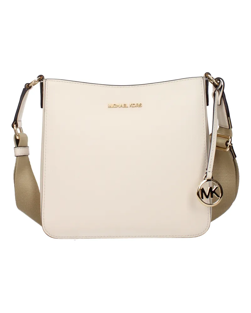 Michael Kors Jet Set Travel Damens Umhängetasche aus hellbeige/cremefarbenem Leder -