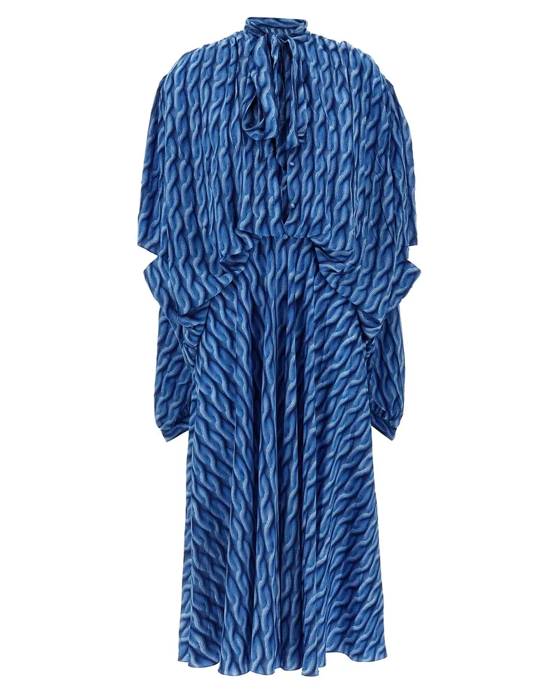 Balenciaga Double Sleeve“-Kleid Blue