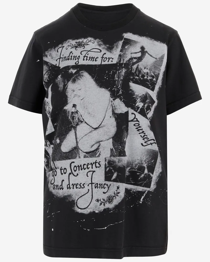 Dolce & Gabbana Cotton Jersey T -Shirt mit Druck Black