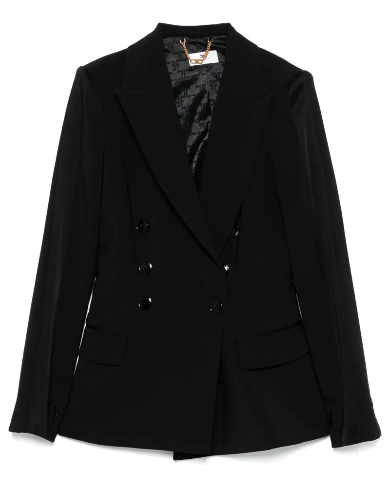 Elisabetta Franchi Double Breasted Jacke Black