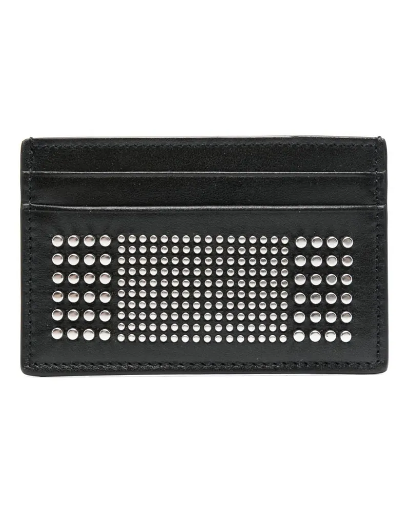Alexander McQueen Alexander MC Queen Queen besetzt Lederkartenkoffer Schwarz
