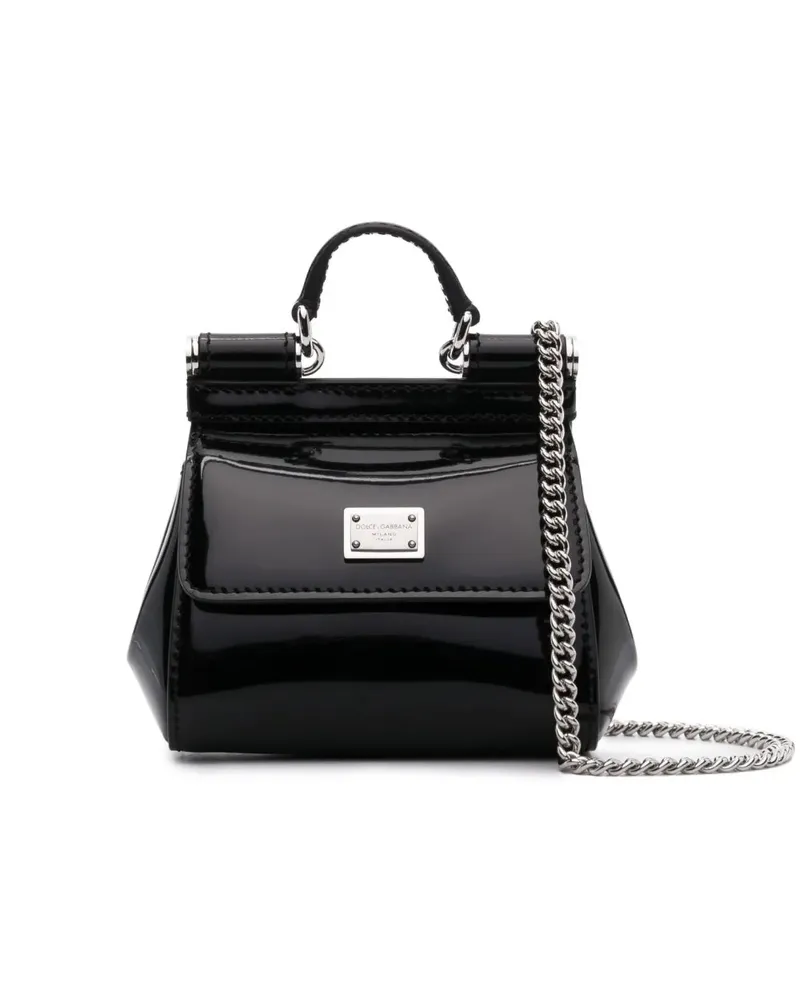 Dolce & Gabbana Mini -Einkaufstasche mit Logo Plaque 80999