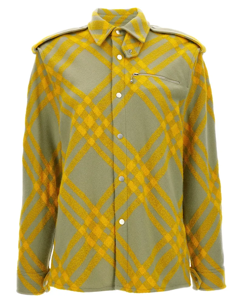 Burberry Check Overshirt Yellow