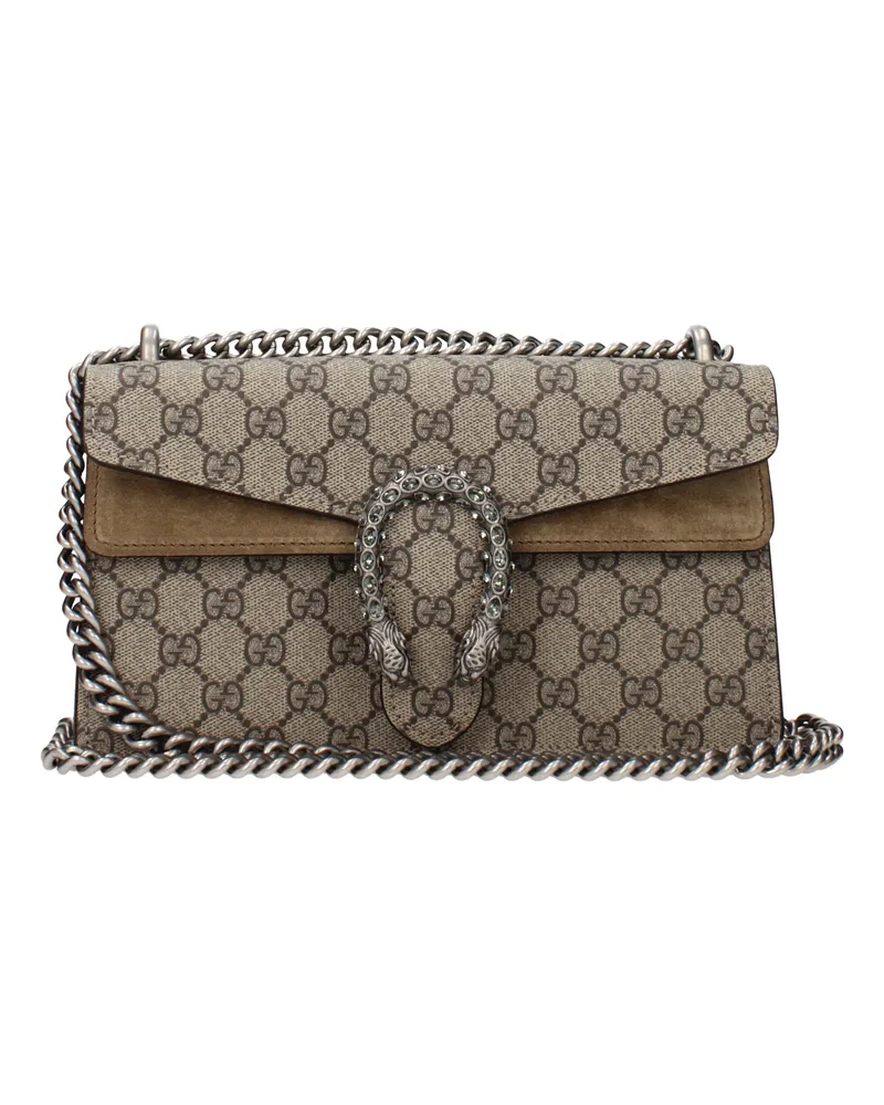 Gucci Dionysus Damens Umhängetasche aus beigem/taupefarbenem Stoff -