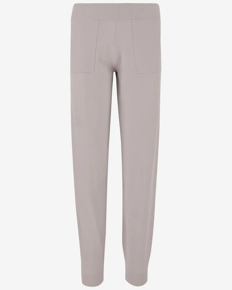 ALLUDE Gegenwolle und Kaschmirhosen anspielend Ivory