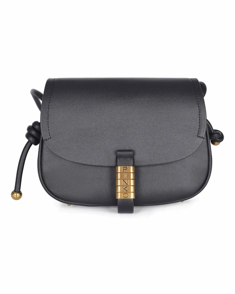 Pinko Sattel Mini" -Tasche aus Leder Black