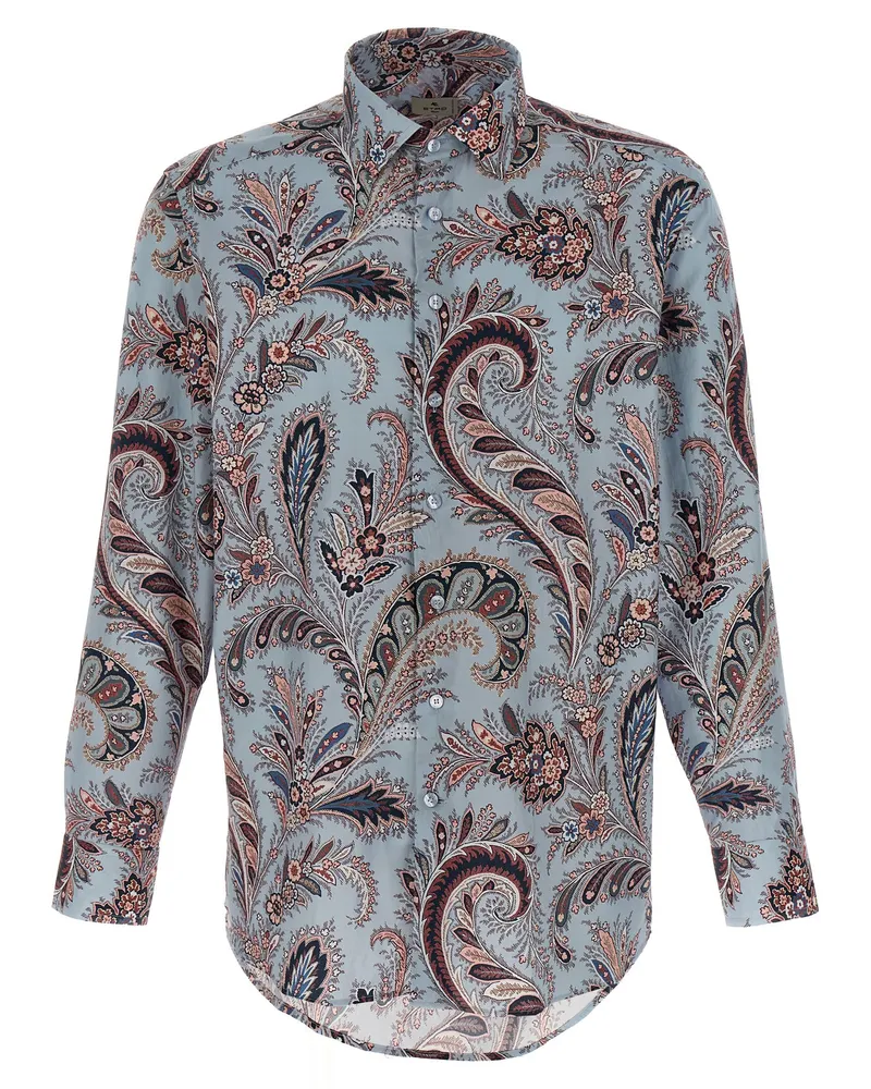 Etro Floral Paisley Baumwollhemd Light