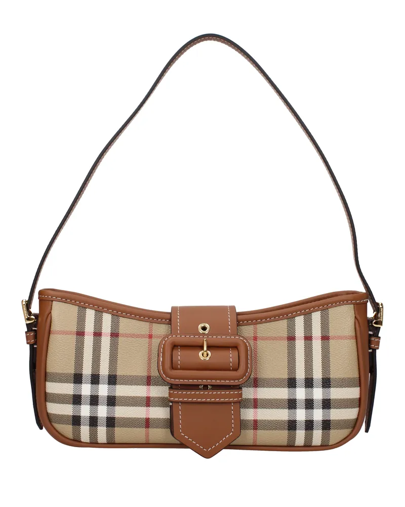 Burberry Damens Umhängetaschen Stoff Beige/Braun -