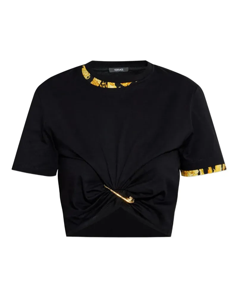 Versace Top mit Sicherheitsnadel Black