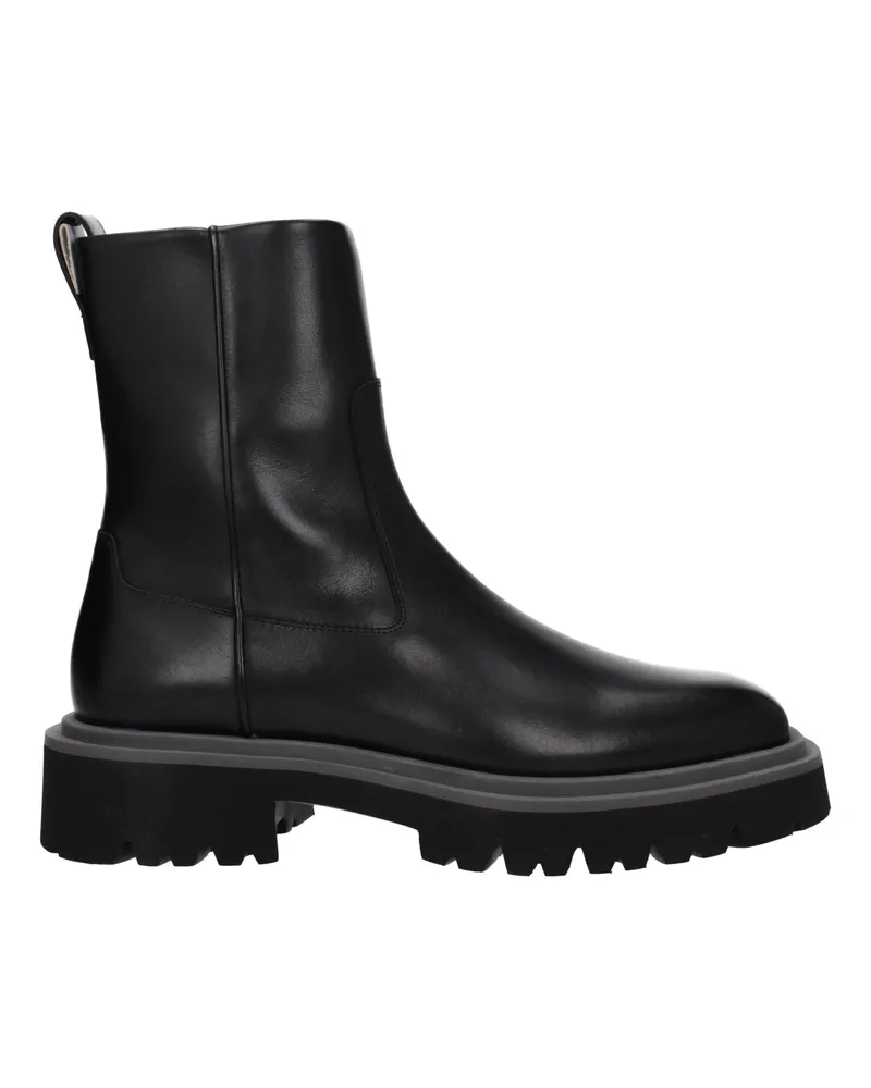 Ferragamo Fulvio Herrens Stiefel aus schwarzem Leder -