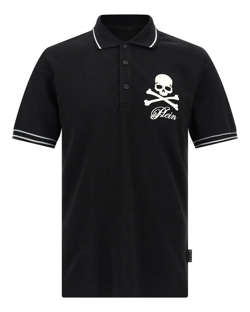 Philipp Plein Polo -Hemd von  'Skull & Bones Black