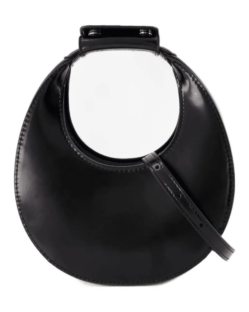 STAUD Gute Nacht Mondtasche  Leder schwarz Schwarz