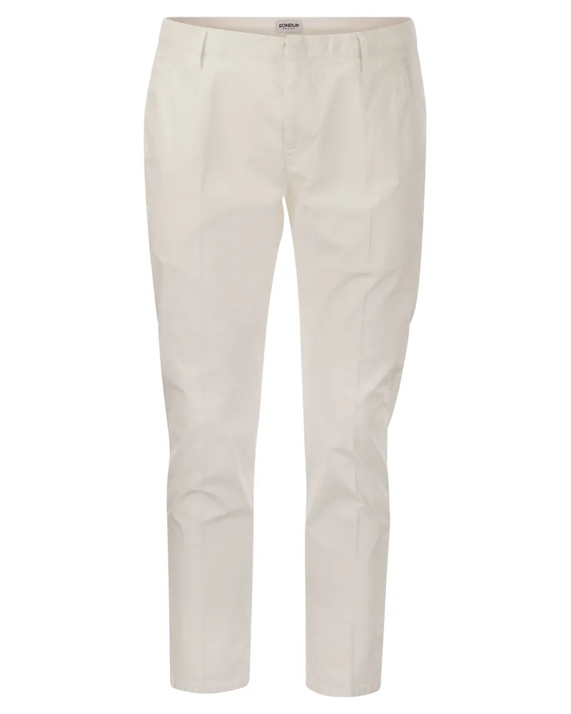 Dondup ALFREDO SLIM FIT COTWON HOSEERS White