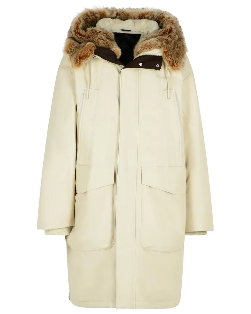 Moose Knuckles Dawson' Creme Baumwollmischung Parka Cream