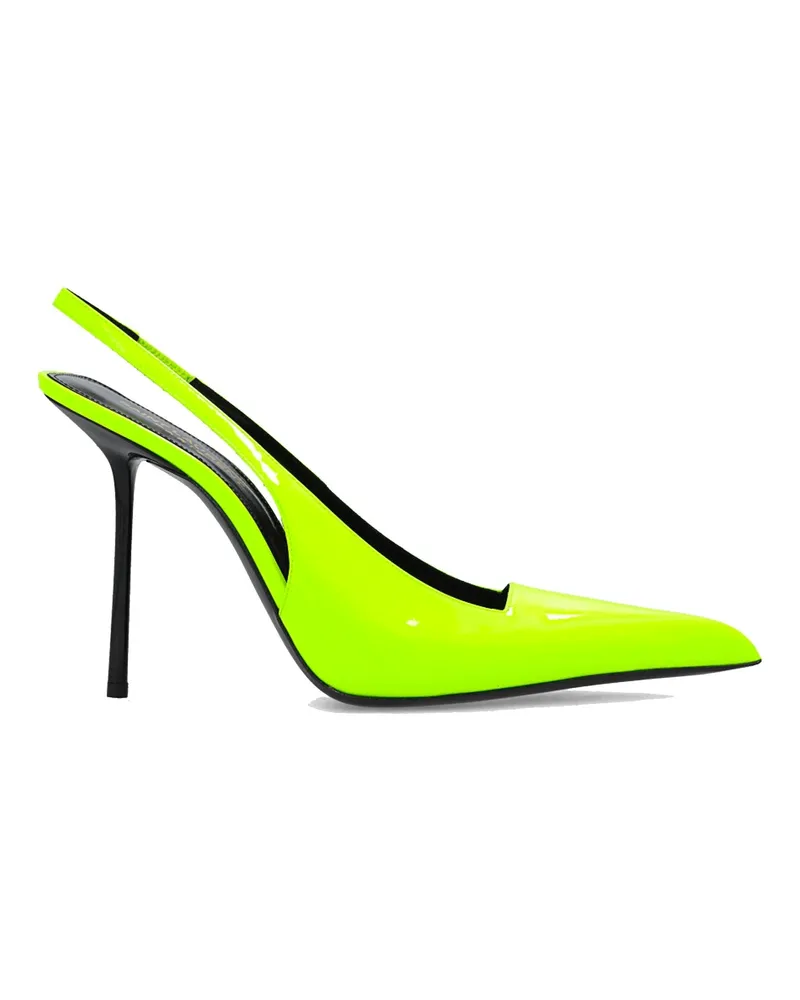 Saint Laurent Kiss 105 Slingback Pumps Gelb