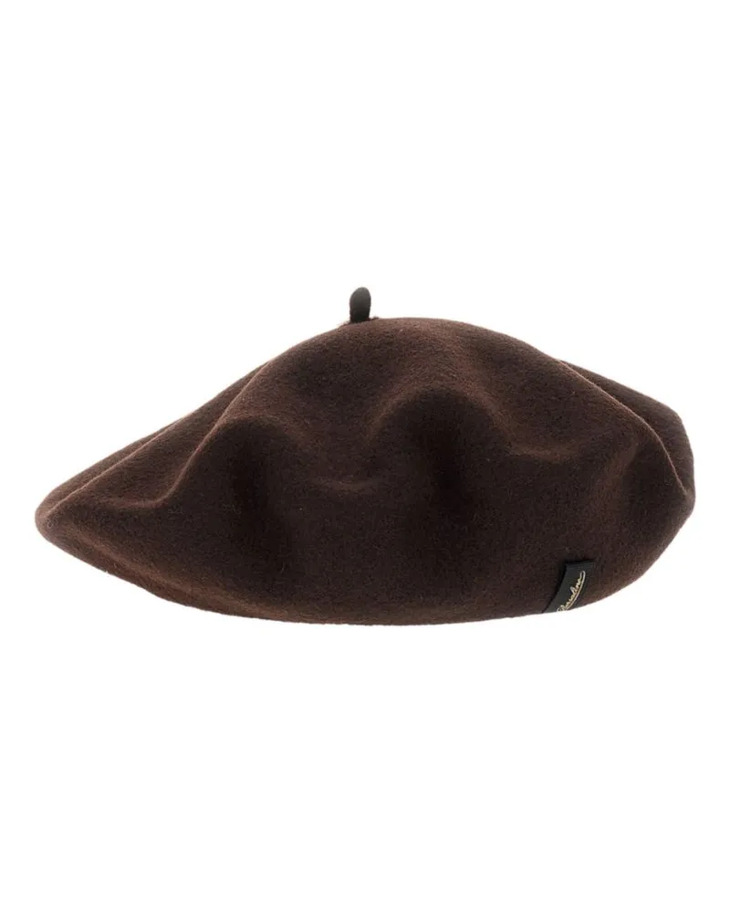 Borsalino Baskenmütze aus -Wolle Brown