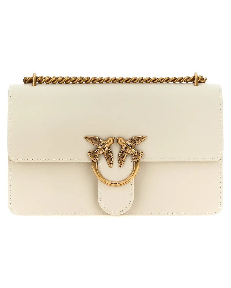 Pinko Classic Love Bag One einfach' Crossbody -Tasche Weiß
