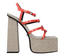 Frauen 's Sandalen orange/Koralle gestrichen