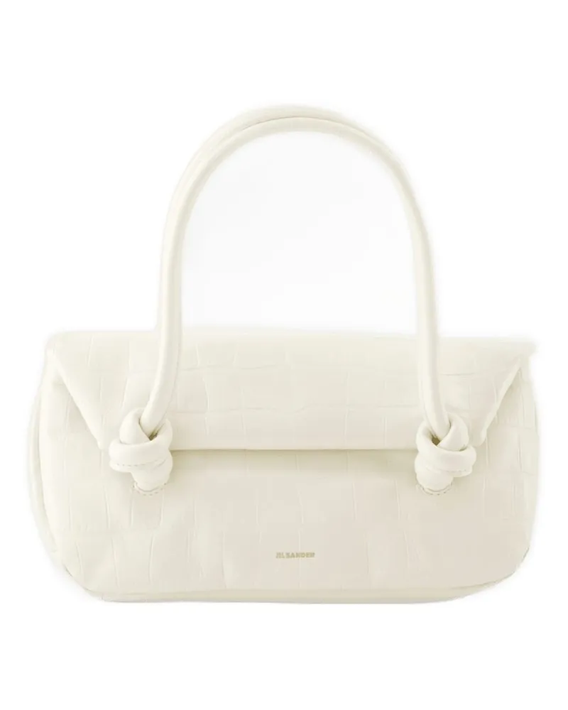 Jil Sander Knoten SM Umhängetasche Jil Schleifer Leder Beige Beige