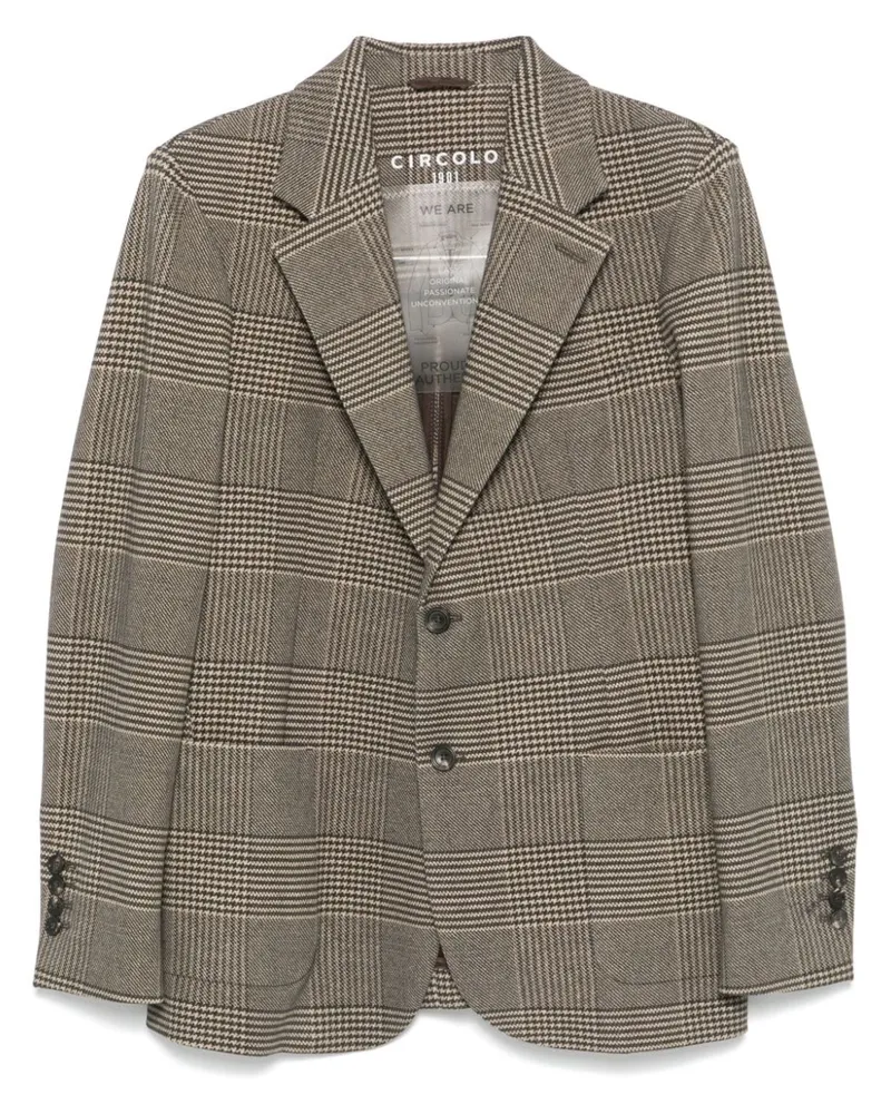 CIRCOLO 1901 Cotton Single Breasted Jacke Brown