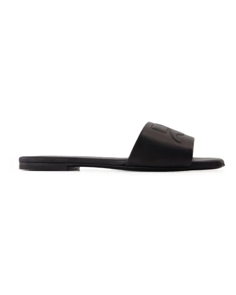 Courrèges Heritage Shadow Sandals Courreves Leder schwarz Black